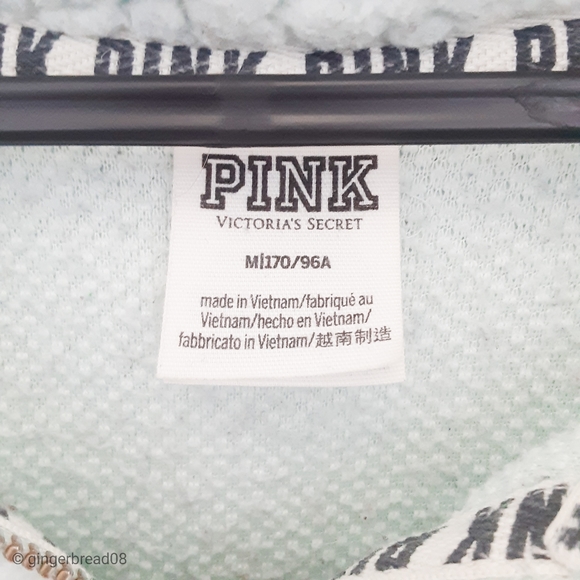 🍵Pink Victoria's Secret Mint Sherpa Pullover - Picture 5 of 8